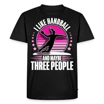 Handball handball joueur de handball - T-shirt Premium bio Homme - noir - Devant - Nico (187cm)