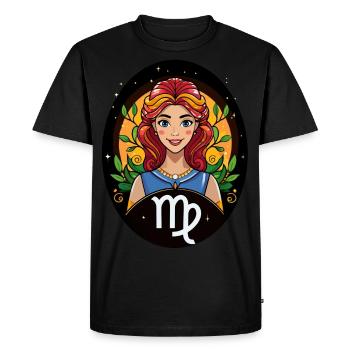 Zodiac sign Virgo - Men's Premium Organic T-Shirt - black - Front - Nico (187cm)