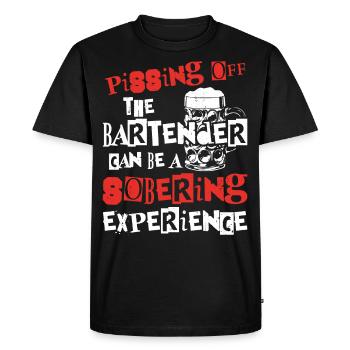 Barman Mixologue Énervant - T-shirt Premium bio Homme - noir - Devant - Nico (187cm)