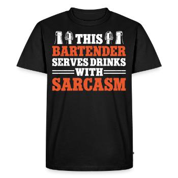 Bartender Mixologist This - Men's Premium Organic T-Shirt - black - Front - Nico (187cm)