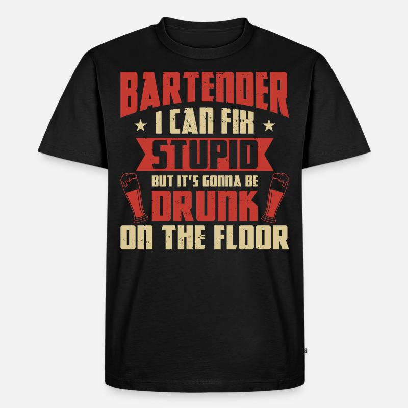 Bartender Mixologist Bartender I - Männer Premium Bio T-Shirt - Schwarz