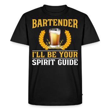 Barman Mixologue Barman - T-shirt Premium bio Homme - noir - Devant - Nico (187cm)