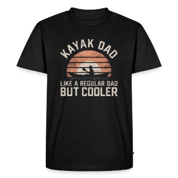 Kayak Dad Like A Regular Dad But Cooler - Men's Premium Organic T-Shirt - black - Front - Nico (187cm)