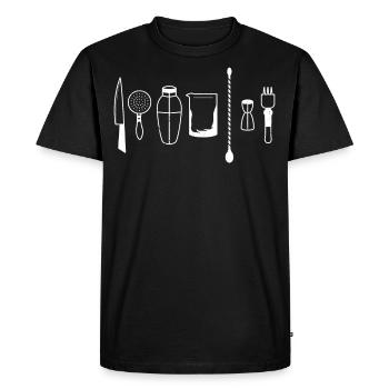Bartender Mixologist Bartending - Men's Premium Organic T-Shirt - black - Front - Nico (187cm)