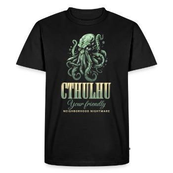 Cauchemar - Cthulhu Cult Lovecraft Necronomicon - T-shirt Premium bio Homme - noir - Devant - Nico (187cm)