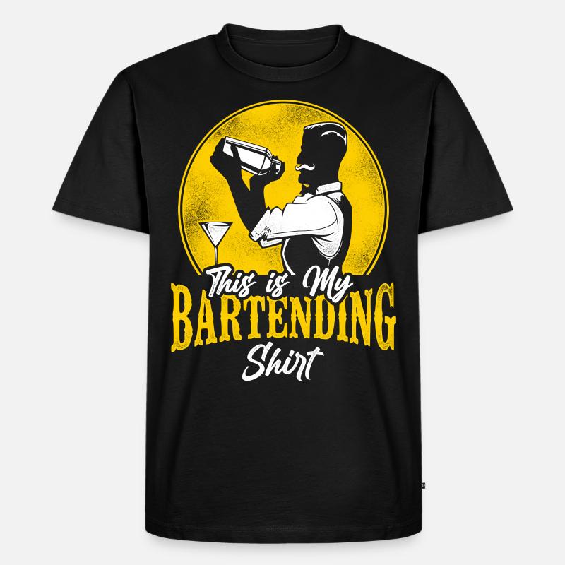 Bartender Mixologist This Is My - Männer Premium Bio T-Shirt - Schwarz