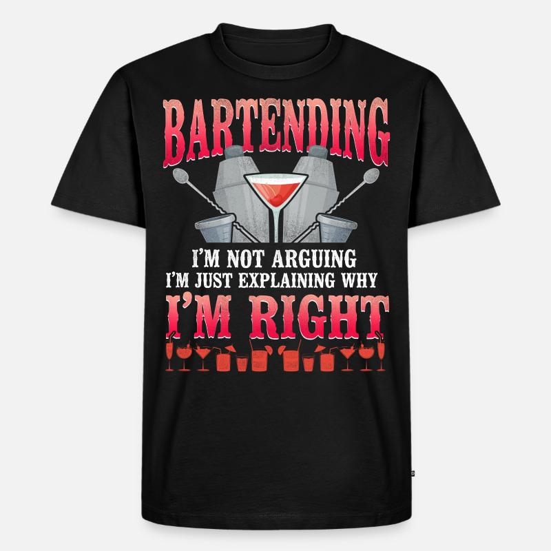 Bartender Mixologist Bartender I'm - Männer Premium Bio T-Shirt - Schwarz