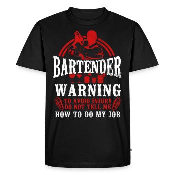 Bartender Mixologist Bartender - Men's Premium Organic T-Shirt - black - Front - Nico (187cm)