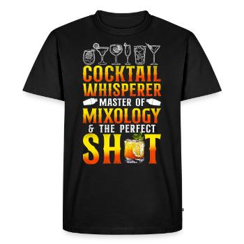 Barman Mixologue Cocktail - T-shirt Premium bio Homme - noir - Devant - Nico (187cm)