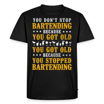 Barman mixologue vous a mis à la retraite - T-shirt Premium bio Homme - noir - Devant - Nico (187cm)