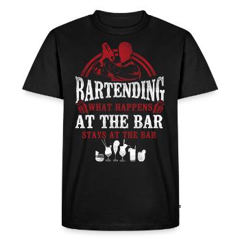 Barman Mixologue Barman - T-shirt Premium bio Homme - noir - Devant - Nico (187cm)