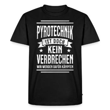 Pyrotechnics are not a crime - Meme Spruch - Men's Premium Organic T-Shirt - black - Front - Nico (187cm)