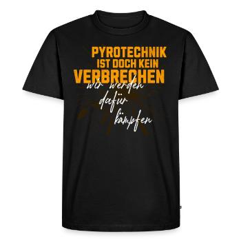 La pyrotechnie n’est pas un crime - Meme Spruch - T-shirt Premium bio Homme - noir - Devant - Nico (187cm)