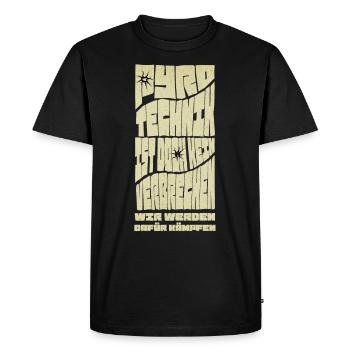 La pyrotechnie n’est pas un crime - Meme Spruch - T-shirt Premium bio Homme - noir - Devant - Nico (187cm)