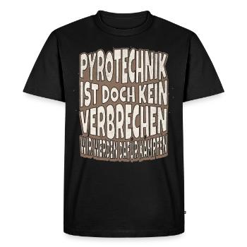 Pyrotechnics are not a crime - Meme Spruch - Men's Premium Organic T-Shirt - black - Front - Nico (187cm)