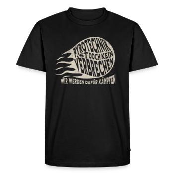 La pyrotechnie n’est pas un crime - Meme Spruch - T-shirt Premium bio Homme - noir - Devant - Nico (187cm)
