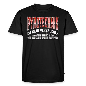 La pyrotechnie n’est pas un crime - Meme Spruch - T-shirt Premium bio Homme - noir - Devant - Nico (187cm)