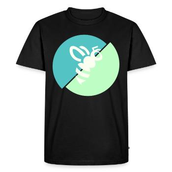 Abeille contrastée vert pastel - T-shirt Premium bio Homme - noir - Devant - Nico (187cm)