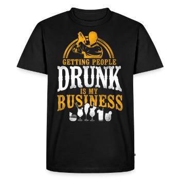 Barman Mixologue Obtenir - T-shirt Premium bio Homme - noir - Devant - Nico (187cm)