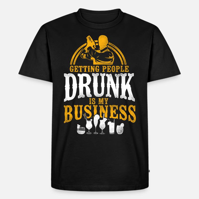 Bartender Mixologist Getting - Männer Premium Bio T-Shirt - Schwarz