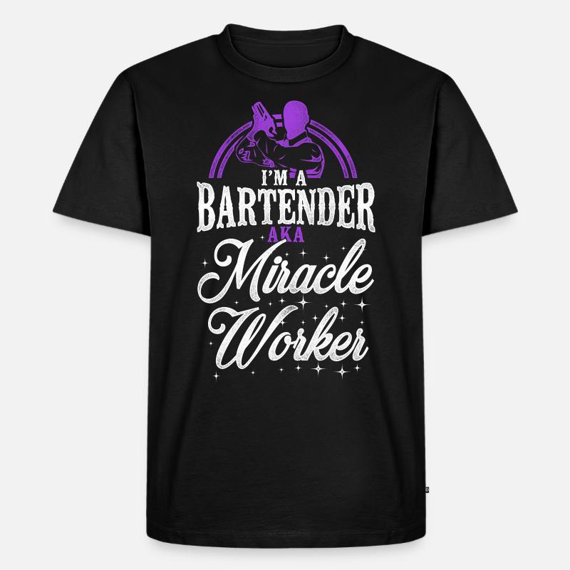 Bartender Mixologist Bartender - Männer Premium Bio T-Shirt - Schwarz
