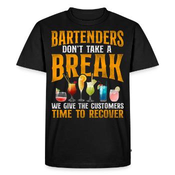 Bartender Mixologist Bartenders - Men's Premium Organic T-Shirt - black - Front - Nico (187cm)