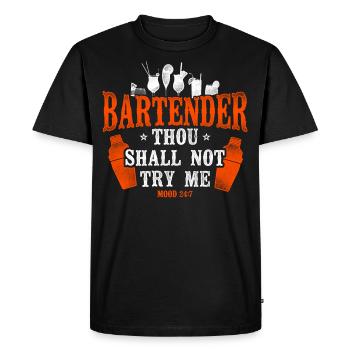 Bartender Mixologist Bartender - Men's Premium Organic T-Shirt - black - Front - Nico (187cm)