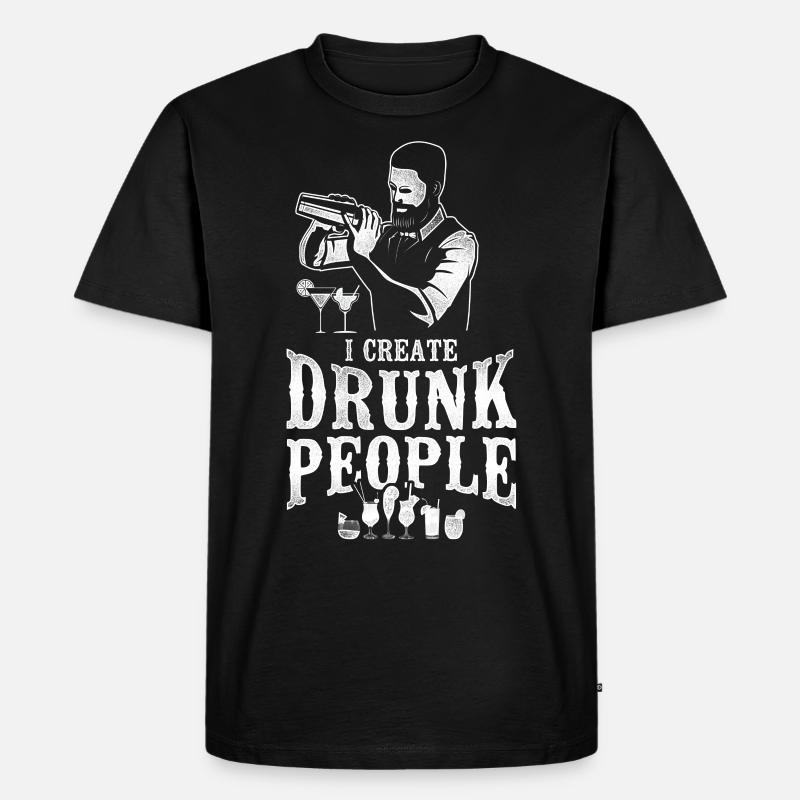 Bartender Mixologist I Create - Männer Premium Bio T-Shirt - Schwarz