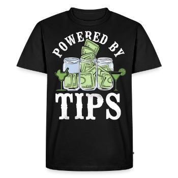 Barman Mixologue Propulsé par - T-shirt Premium bio Homme - noir - Devant - Nico (187cm)