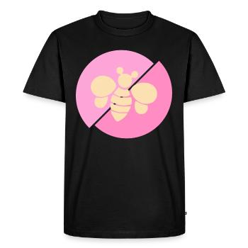 Abeille contrastée rose pastel - T-shirt Premium bio Homme - noir - Devant - Nico (187cm)