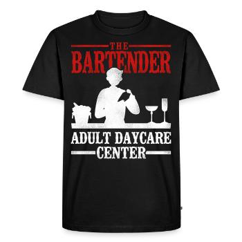 Bartender Mixologist The Bartender - Men's Premium Organic T-Shirt - black - Front - Nico (187cm)