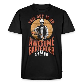 Barman Mixologue Ce gars est - T-shirt Premium bio Homme - noir - Devant - Nico (187cm)