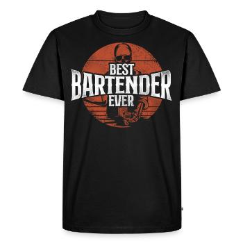 Bartender Mixologist Best - Men's Premium Organic T-Shirt - black - Front - Nico (187cm)