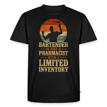 Bartender Mixologist Bartender Is - Men's Premium Organic T-Shirt - black - Front - Nico (187cm)