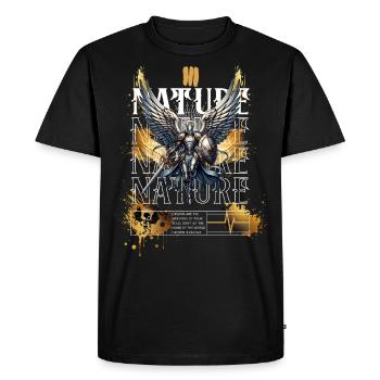 Gamer Zocker Games PC - Ange Gardien Guerrier - T-shirt Premium bio Homme - noir - Devant - Nico (187cm)