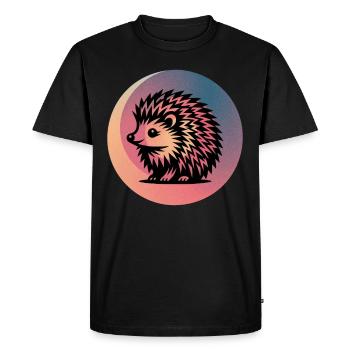 Hérisson - T-shirt Premium bio Homme - noir - Devant - Nico (187cm)