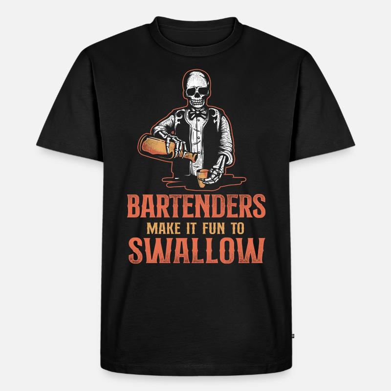 Bartender Mixologist Bartenders - Männer Premium Bio T-Shirt - Schwarz