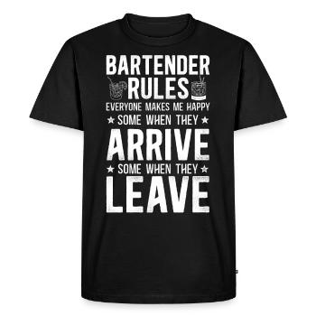 Bartender Mixologist Bartender - Men's Premium Organic T-Shirt - black - Front - Nico (187cm)