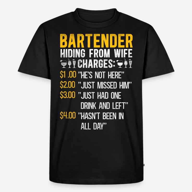 Bartender Mixologist Bartender - Männer Premium Bio T-Shirt - Schwarz