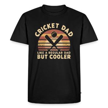 Cricket Dad Like A Regular Dad But Cooler - Men's Premium Organic T-Shirt - black - Front - Nico (187cm)