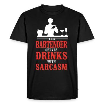 Bartender Mixologist This - Men's Premium Organic T-Shirt - black - Front - Nico (187cm)