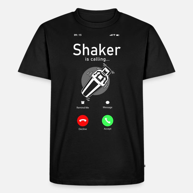 Bartender Mixologist Phone Display - Männer Premium Bio T-Shirt - Schwarz