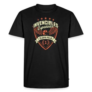 Championnat d’Espagne 2024 Femmes Hommes Rouge España - T-shirt Premium bio Homme - noir - Devant - Nico (187cm)