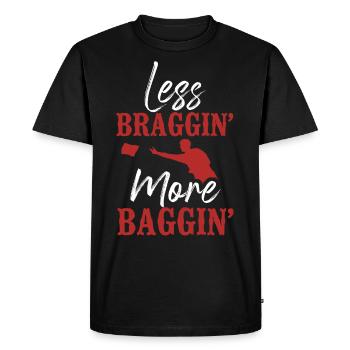 Joueur de sac de haricots de l’équipe Cornhole - T-shirt Premium bio Homme - noir - Devant - Nico (187cm)