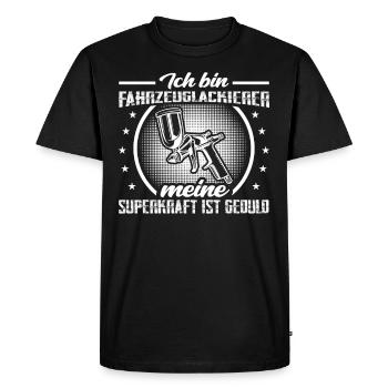 Vehicle painter is patient painter - Men's Premium Organic T-Shirt - black - Front - Nico (187cm)