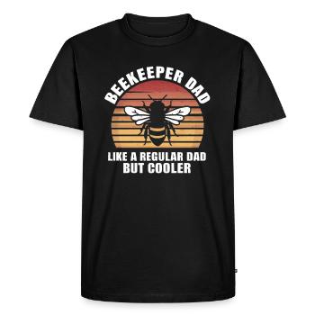 Beekeeper Dad Like A Regular Dad But Cooler - Men's Premium Organic T-Shirt - black - Front - Nico (187cm)