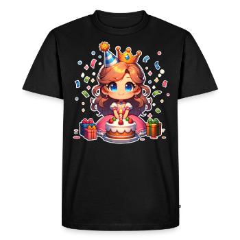 Confettis d’anniversaire de princesse - T-shirt Premium bio Homme - noir - Devant - Nico (187cm)