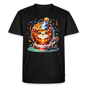 Leo Birthday Confetti - Men's Premium Organic T-Shirt - black - Front - Nico (187cm)