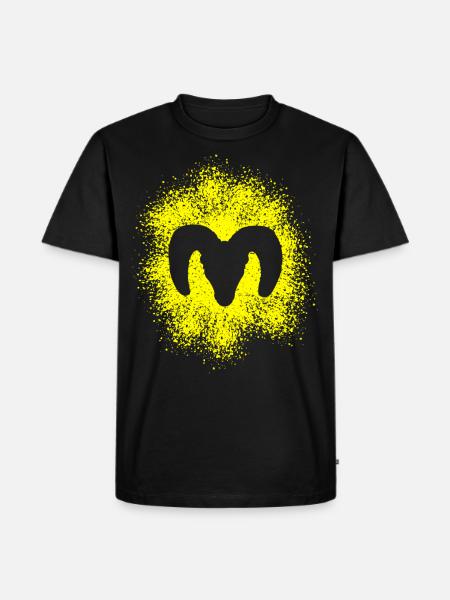 Dickhornschaf - Männer Premium Bio T-Shirt - Schwarz