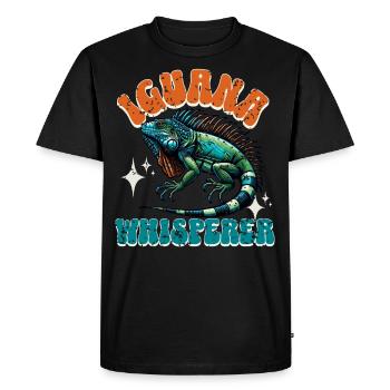 Iguane - T-shirt Premium bio Homme - noir - Devant - Nico (187cm)